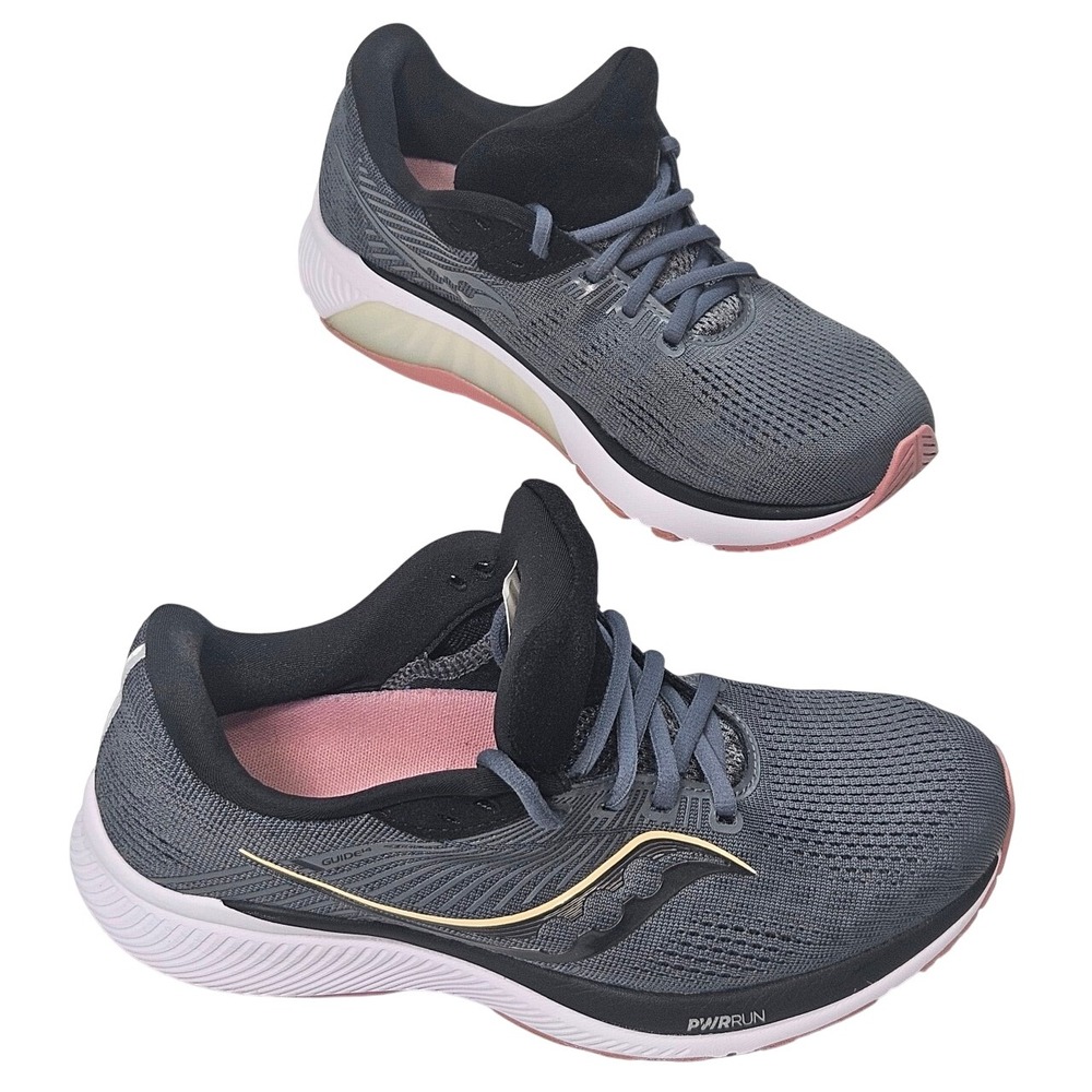 Saucony‎ Guide Womens Running Shoes Gray Pink Size 8.5 Used In Good Condition
